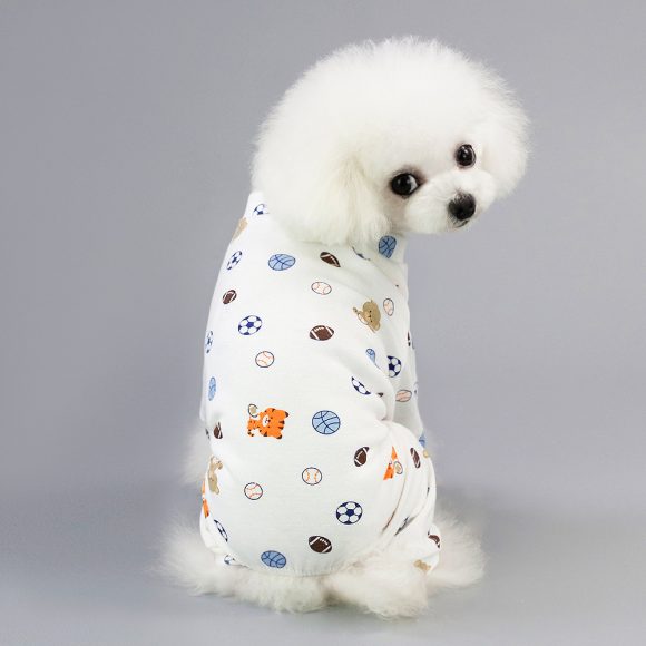 Pet Four-Legged Cotton Home Clothes Dog Pajamas Casual Cartoon Fruit Pattern - Image 5