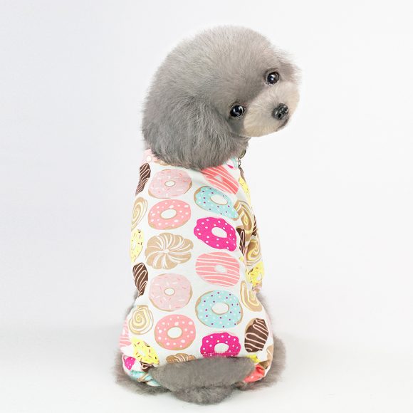 Pet Four-Legged Cotton Home Clothes Dog Pajamas Casual Cartoon Fruit Pattern - Image 2