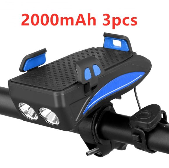 Motorcycle Bicycle Phone Holder Support Charging For Cell Phone With Bike Bell Power Bank Bicycle Front Lamp Flashlight - Image 8