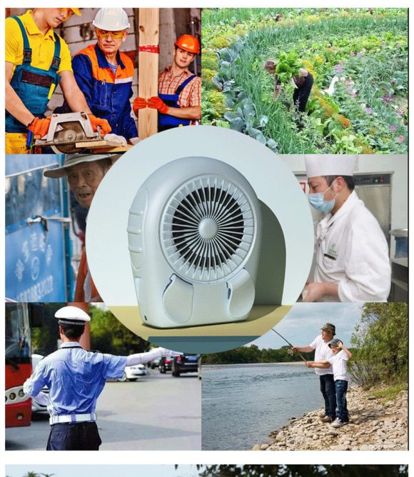 Small Carry-on Waist Hanging Fan, Rechargeable Mini Hanging Neck Fan - Image 5