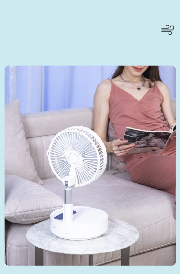 USB Charging Fan Portable Retractable Mini Fan - Image 2