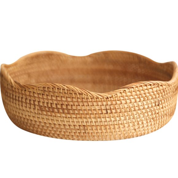 Storage Basket Hand-Woven Basket Bamboo Woven Bamboo Basket Bamboo Basket - Image 3