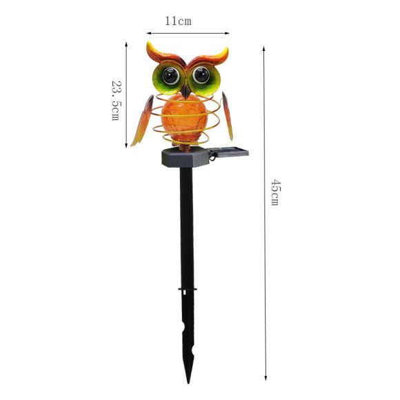 Solar Owl Lawn Lamp Outdoor Waterproof LED Garden Pathway Lighting Night Light Energy Saving Landscape Decor - Image 2