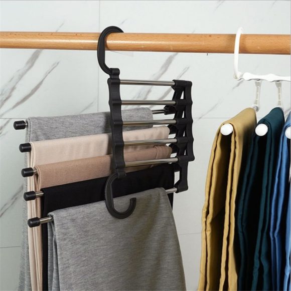 Household Multifunctional Stainless Steel Hanger, Two Hanging Pants Rack - Image 2