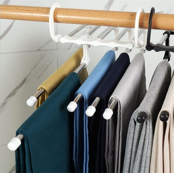 Household Multifunctional Stainless Steel Hanger, Two Hanging Pants Rack - Image 6