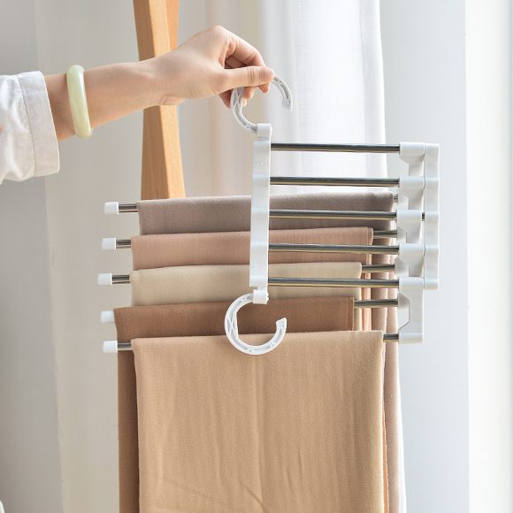 Telescopic Folding Multifunctional Pants Rack Pants Hanger Household - Image 6