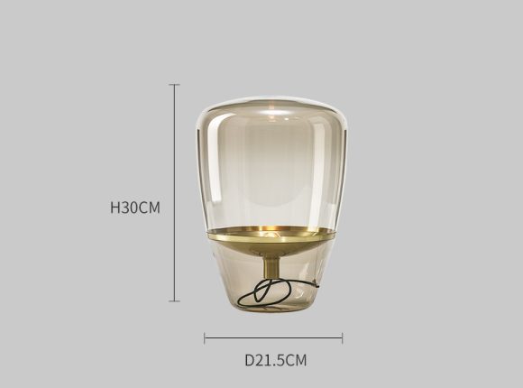 Scandinavian Minimalist Living Room Glass Table Lamp Modern Light Luxury Corner Table Desk Bedside Lamp Bedroom Bedside Creative Lamps - Image 2
