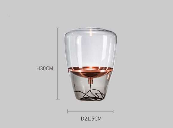 Scandinavian Minimalist Living Room Glass Table Lamp Modern Light Luxury Corner Table Desk Bedside Lamp Bedroom Bedside Creative Lamps - Image 4