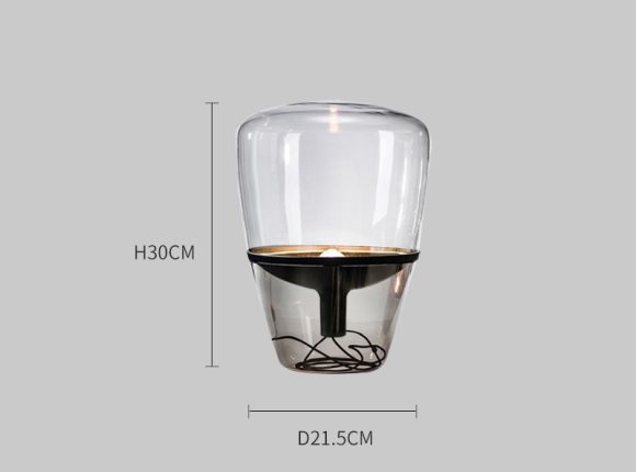 Scandinavian Minimalist Living Room Glass Table Lamp Modern Light Luxury Corner Table Desk Bedside Lamp Bedroom Bedside Creative Lamps - Image 7