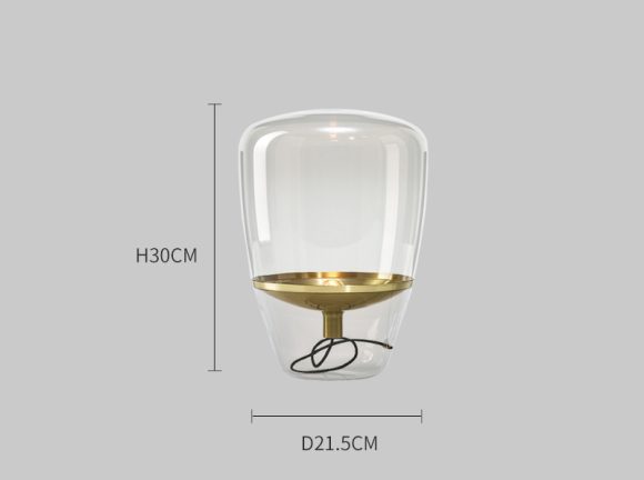 Scandinavian Minimalist Living Room Glass Table Lamp Modern Light Luxury Corner Table Desk Bedside Lamp Bedroom Bedside Creative Lamps - Image 5