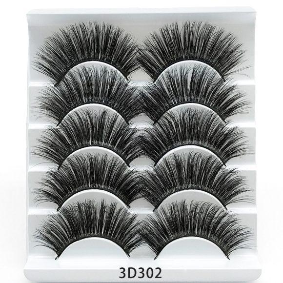 Mink False Eyelashes 3D False Eyelashes Five Pairs Of Soft Cotton Stalk Eyelashes - Image 8