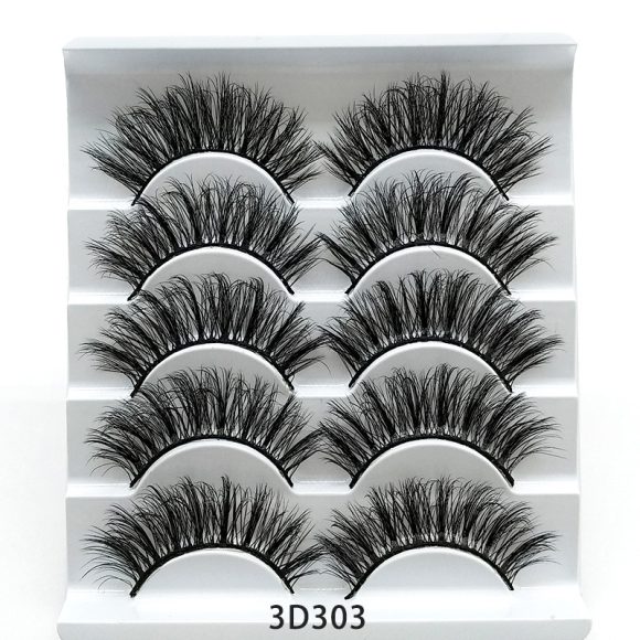 Mink False Eyelashes 3D False Eyelashes Five Pairs Of Soft Cotton Stalk Eyelashes - Image 2