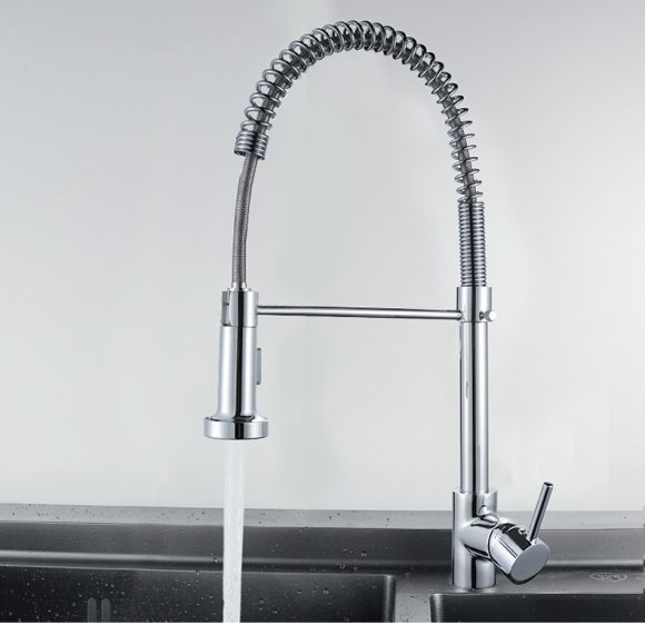 Matte Black Kitchen Faucet Deck Mounted Mixer Tap - Image 2