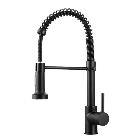 Matte Black Kitchen Faucet Deck Mounted Mixer Tap - Image 8