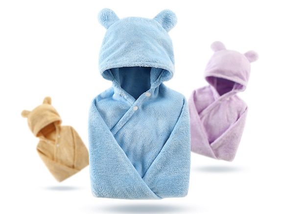 Cotton baby care hooded bath towel - Image 10
