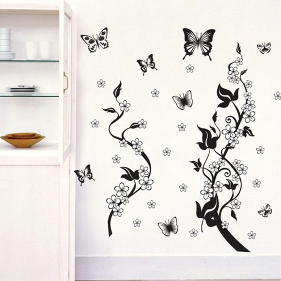 Fashion PVC Wall Sticker Butterfly Flower Third Generation Wall Sticker - Image 2