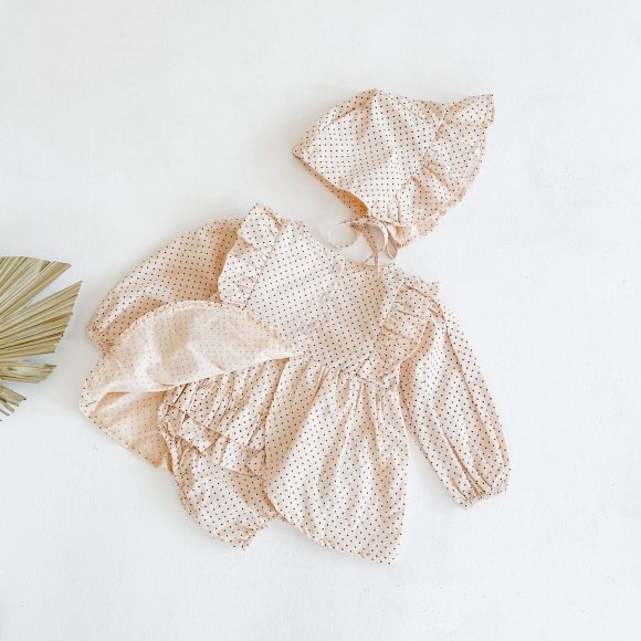 Autumn New Product Girl Baby Love Dress Long Sleeve Romper Baby Cotton One-Piece Climbing Clothes Free Hat - Image 7