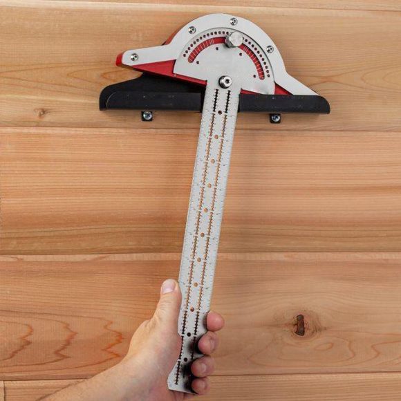 Woodworkers Edge Ruler Protractor Angle Protractor Two Arm Woodworking Ruler Measure Instruments Carpentry Tools - Image 5