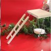Tiger Skin Peony Xuan Little Sun Monk Gnaws And Relieves Boredom Swing Ladder Springboard Cage Toy Bell Wood Color - Image 3