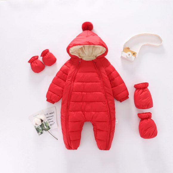 Baby Romper Plus Velvet Padded Romper - Image 2