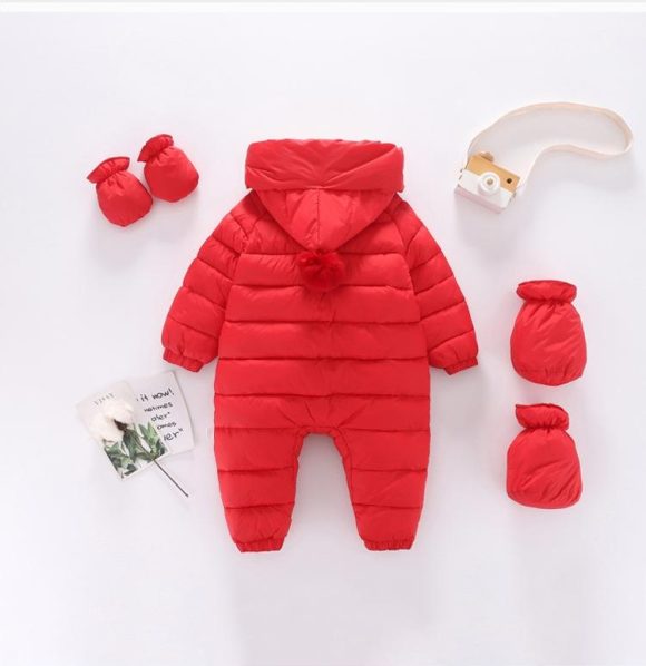 Baby Romper Plus Velvet Padded Romper - Image 4