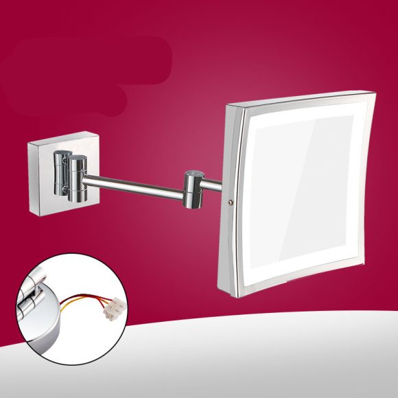 Bathroom Mirror Lamp Bathroom Stainless Steel Folding Mirror - Image 2