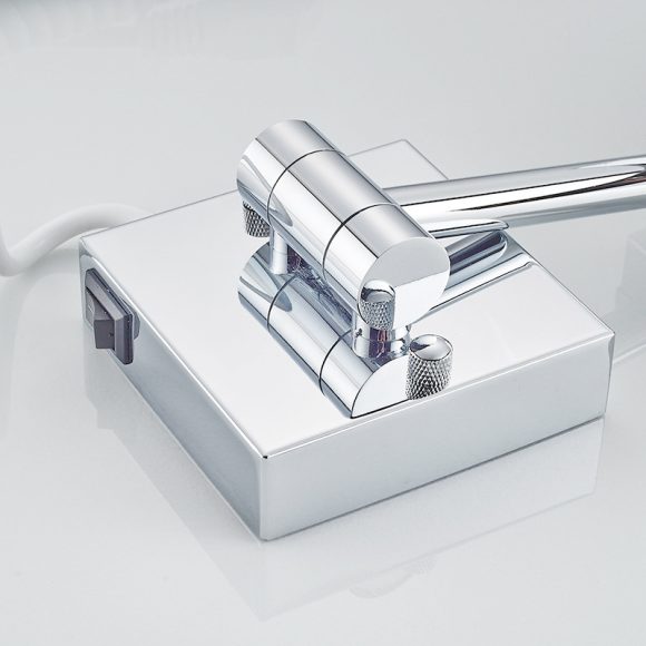 Bathroom Mirror Lamp Bathroom Stainless Steel Folding Mirror - Image 3