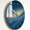 Luxury Silent Wall Clock Living Room Glass Clocks Wall - Image 5