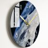 Luxury Silent Wall Clock Living Room Glass Clocks Wall - Image 3