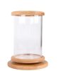 Small Office Glass Aquarium Bamboo Base Mini Fish Tank Decoration Fish Bowl - Image 5