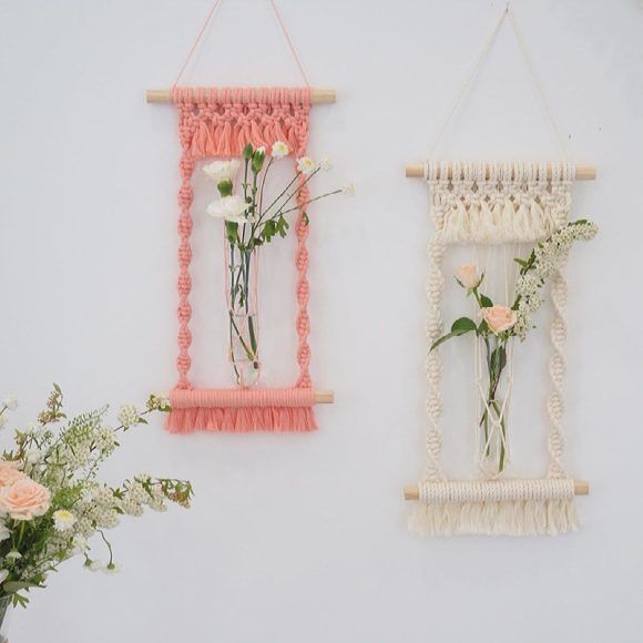 Woven Tapestry, Cotton Rope, Wall Hanging And Dried Flower Decoration - Image 2