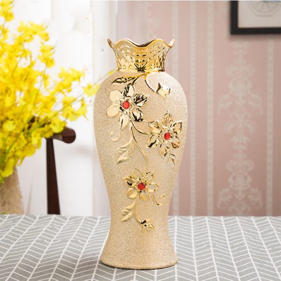 Ceramic Vase Electroplating Gold European Style Home Living Room Decoration - Image 4