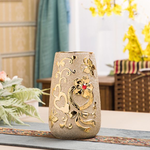 Ceramic Vase Electroplating Gold European Style Home Living Room Decoration - Image 7