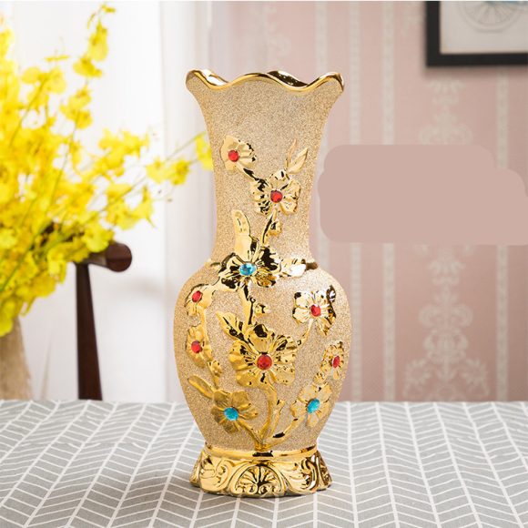 Ceramic Vase Electroplating Gold European Style Home Living Room Decoration - Image 5