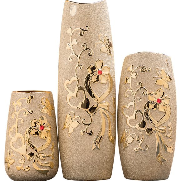 Ceramic Vase Electroplating Gold European Style Home Living Room Decoration - Image 9