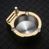 Large Cigarette Ashtray With Permanent Match Lighter Fancy Metal Ash Tray Set For Weed Cool Ashtrays For Cigars Outdoor Indoor Decor In Home Office - Image 4