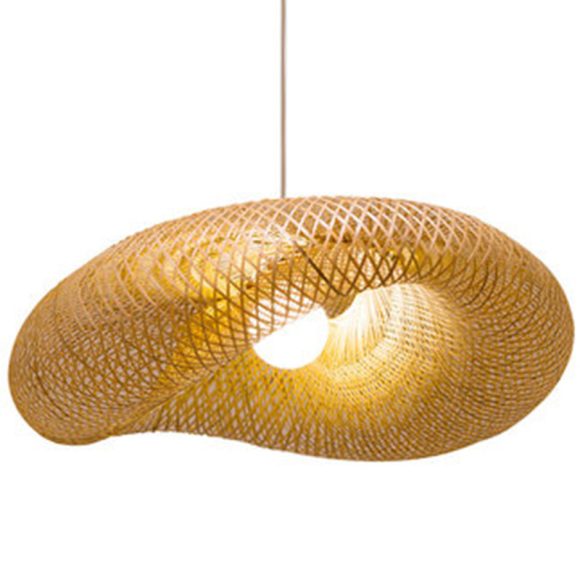 Bamboo Chandelier Chinese Zen Tea Room Lamp - Image 4