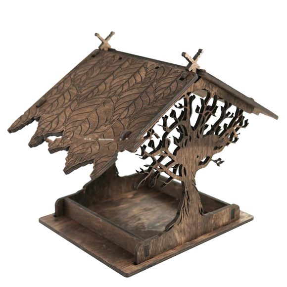 Wooden Home Garden Outdoor Bird Feeder Garden Pendant Decoration Feeder - Image 3