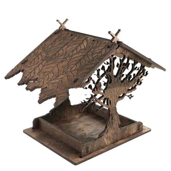 Wooden Home Garden Outdoor Bird Feeder Garden Pendant Decoration Feeder - Image 4
