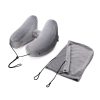 Hooded Travel Pillow H Shaped Inflatable Neck Pillow Folding Lightweight Nap Car Seat Office Airplane Sleeping Cushion Pillows - Image 9