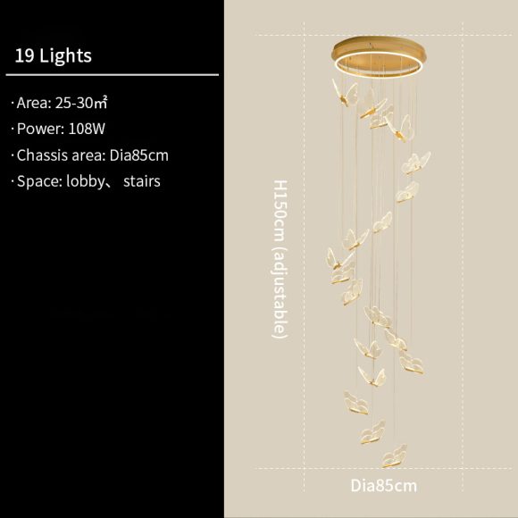 Living Room Loft Personality Dining Room Revolving Duplex Chandelier - Image 4