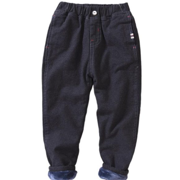 Boys' Casual Pants Korean Winter Long Pants, Big Kids Plus Cashmere Pants Trend - Image 3
