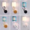 Modern Bedroom Bedside Aisle Wall Lamp Wrought Iron Antlers Living Room Hotel Lamps - Image 3
