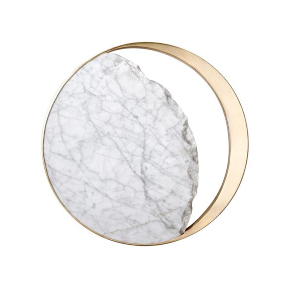 Marble Bedside LED Wall Lamp Creative Art Design Eclipse Wall Sconce Lighting - Image 2