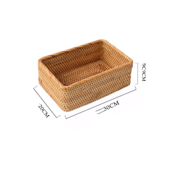 Rattan Stackable Sundries Key Magazine-Cosmetics Organizer Storage Box Container - Image 4