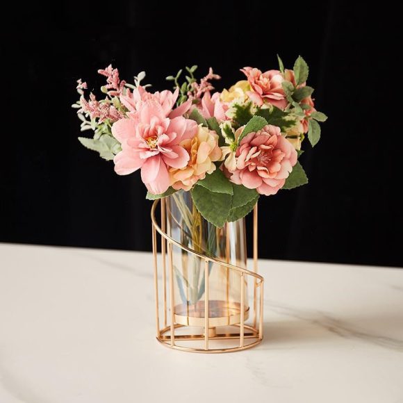 Nordic Romantic Candle Holder Ornaments Wrought Iron Candle Decoration Vase Ornaments - Image 4