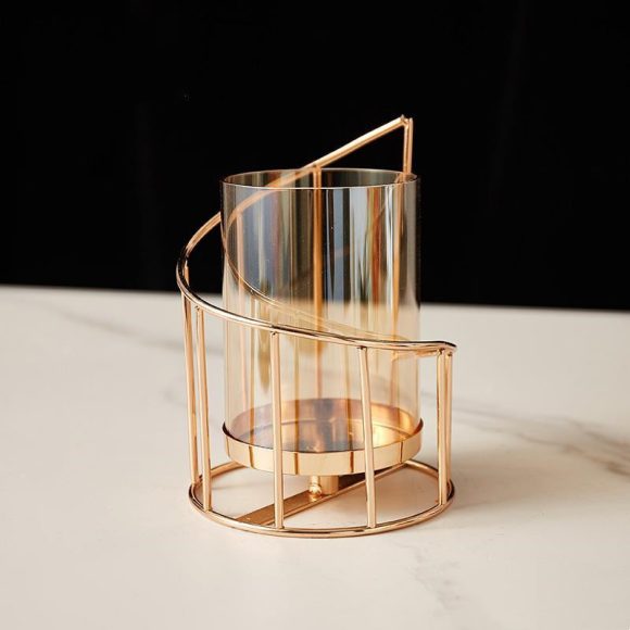 Nordic Romantic Candle Holder Ornaments Wrought Iron Candle Decoration Vase Ornaments - Image 5