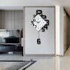 Personalized Digital Clock Fashion Wall Clock Wooden Creative Decorative Wall Watch - Image 2