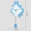 Personalized Digital Clock Fashion Wall Clock Wooden Creative Decorative Wall Watch - Image 3