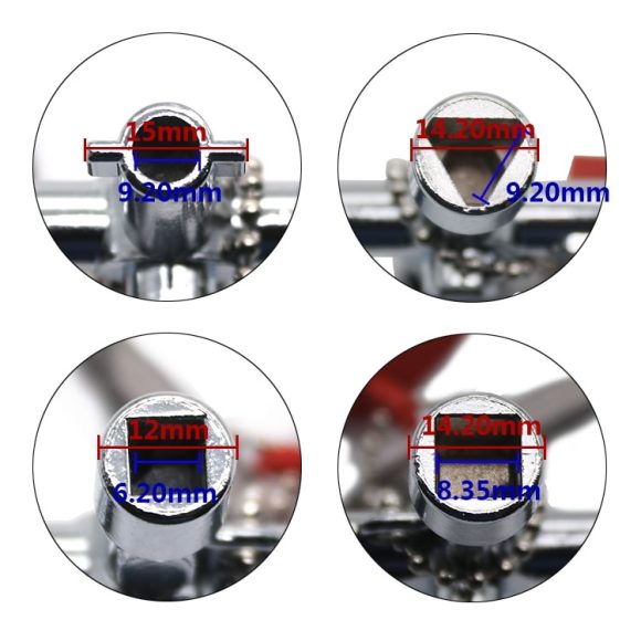 Plumbers Multi Tool 4 Way Gas Electric Meter Box Radiator Plumbing Tool Plumbers Utilities Gas Water Keys New - Image 5